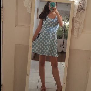 Light Blue Polka Dot Dress